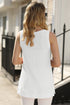 Scoop Neck Waffle Knit Flowy Vest